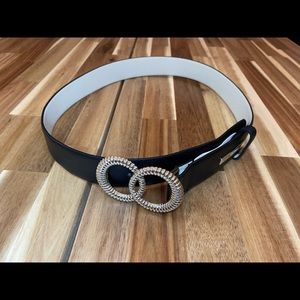 Steve Madden Double Ring buckle Black Belt